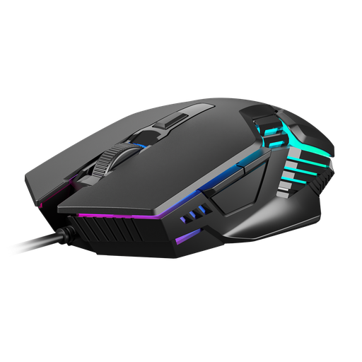 [200234] MOUSE | GAMDIAS | GAMING | AURA GS4 | 3600DPI | 6 BOTONES | RGB | USB | NEGRO