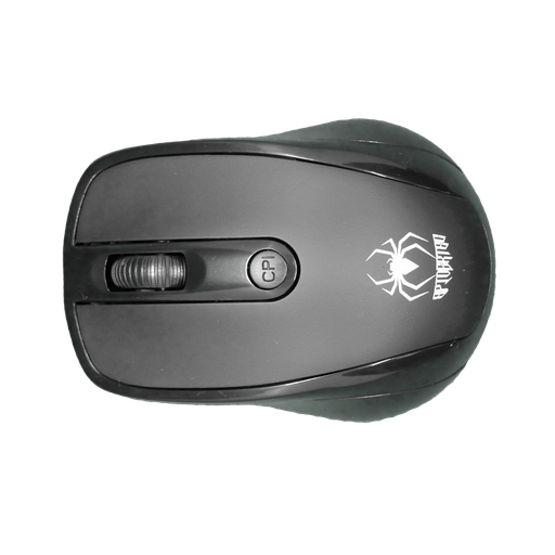 [202290] MOUSE SPIDERTEC OPTICO 3 BOTONES 1600DPI INALAMBRICO NEGRO