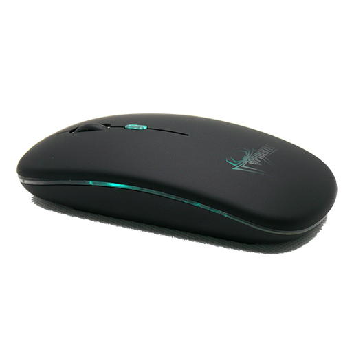 [203200] MOUSE SPIDERTEC OPTICO 3 BOTONES 1600DPI INALAMBRICO RECARGABLE RGB LK-302