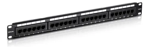 [203589] PATCH PANEL ONLINK 24 PUERTOS CATEGORIA 6 19" 1U PN-UTP624