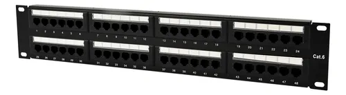 [203798] PATCH PANEL STC CAT 6 48 PUERTOS RJ45 19" STC-6PP48