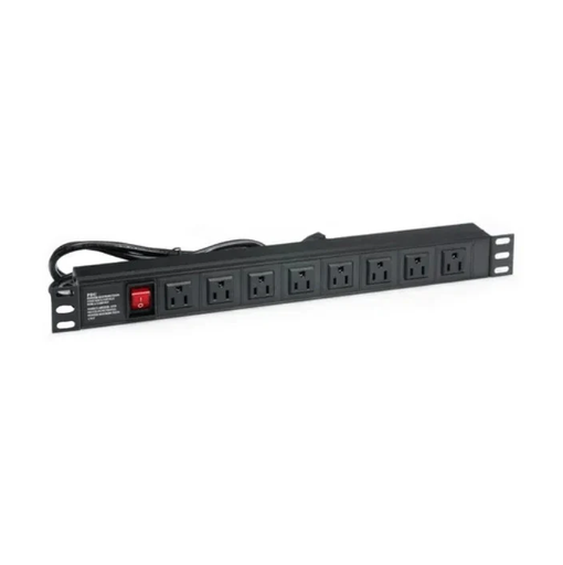 [204060] PDU REGLETA MULTITOMA QNET 8 TOMAS 110V 15 AMPER 19" RACK SUPRESOR DE PICOS N008