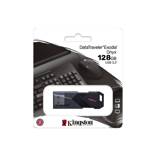 [203380] PEN DRIVE KINGSTON 128GB DATA TRAVELER EXODIA ONYX USB 3.1 DTXON|128GB-TW