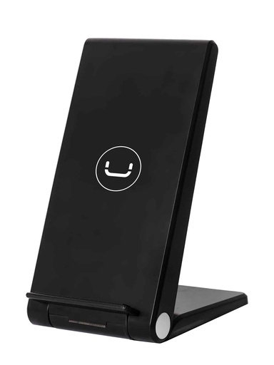 [202318] SOPORTE TELEFONO UNNO TEKNO PW5113BK CARGADOR INALAMBRICO PARA ESCRITORIO AJUSTABLE NEGRO