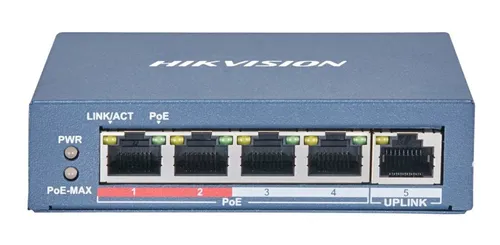 [202916] SWITCH DE ESCRITORIO DE 5 PUERTOS 10 DS-3E1105P-E|M | 100 MBPS, 4 POE