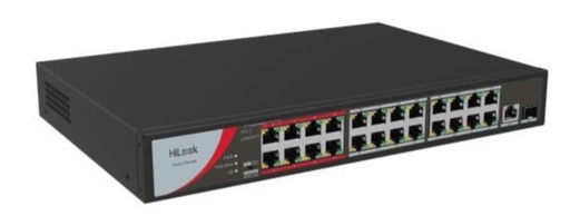 [203257] SWITCH POE 24 PUERTOS HILOOK NS-0326P-230 100M PUERTOS 10|100|1000 T Y 1 PUERTO 1000 BASE X SFP IEEE802