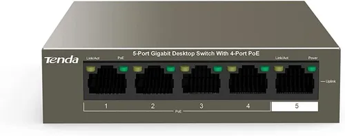 [203368] SWITCH POE TENDA 5 PUERTOS | 4 POE 63W GIGABIT 10|100|1000 MBPS TEG1105P-4-63W