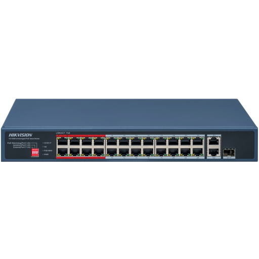 [203176] SWITCH POE+ | 24 PUERTOS GIGABIT DS-3E0326P-E|M HIKVISION LARGA DISTANCIA