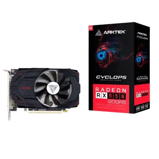 [201619] TARJETA DE VIDEO ARKTEK RADEON RX550 GDDR5 4GB CYCLOPS