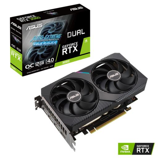 [203658] TARJETA DE VIDEO ASUS GEFORCE DUAL RTX3060 12GB GDDR6 192 BIT HDMI DISPLAY PORT