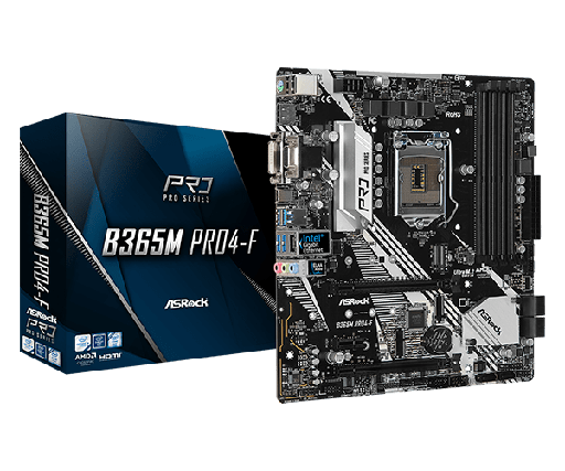[201297] TARJETA MADRE ASROCK B365M PRO 4-F PROC INTEL CORE 9G 8G SOCK 1151 DDR4