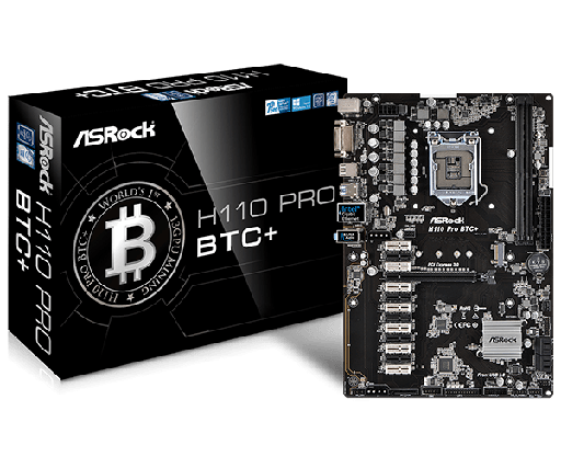 [202064] TARJETA MADRE ASROCK H110 PRO BTC+ ASRK DDR4