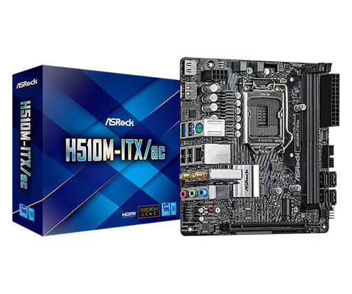 [201543] TARJETA MADRE ASROCK H510 ITX AC|PROC INTEL CORE 10G|11G|SOCK