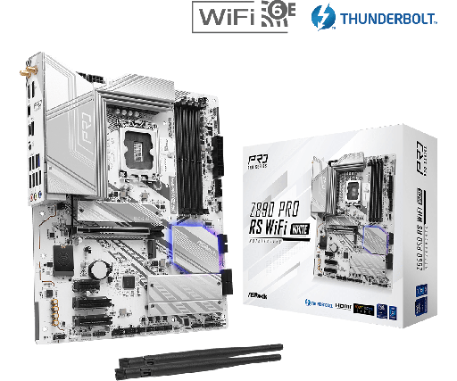 [204166] TARJETA MADRE ASROCK Z890 PRO-RS WIFI | SOCKET 1851RL | 4XDDR5-8666 | 4XSATA | M.2 | 4XPCIE | 6XUSB 3.2 | HDMI | DP
