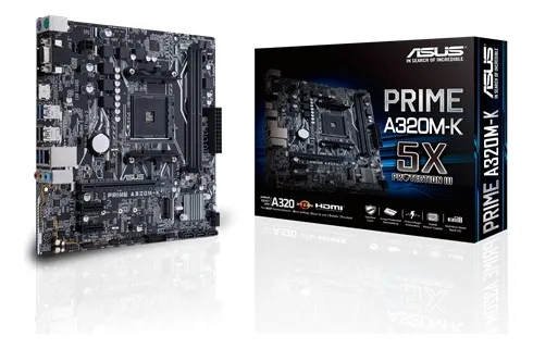 [202184] TARJETA MADRE ASUS PRIME A320M-K SOCKET AM4 DDR4 AMD RYZEN