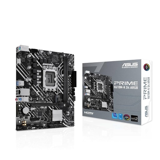 [204367] TARJETA MADRE ASUS PRIME H610M-K-D4 DDR4 LGA 1700 1X M.2 | PCIEXPRESS 4.0 HDMI 14TH|13TH|12TH