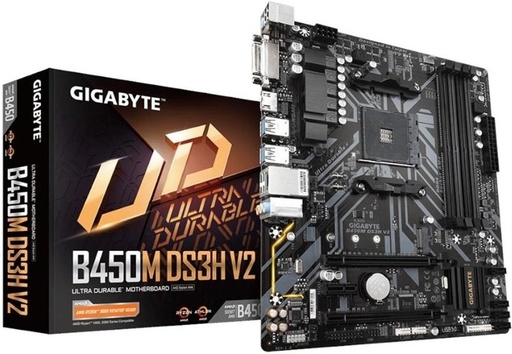 [202956] TARJETA MADRE GIGABYTE B450M DS3H V2 SOCKET AM4-RYZEN