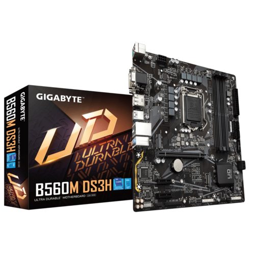 [203787] TARJETA MADRE GIGABYTE B560M-DS3H LGA1200 | 4 X DDR4 | HDMI | DVI | DP-PORT | TIPO C
