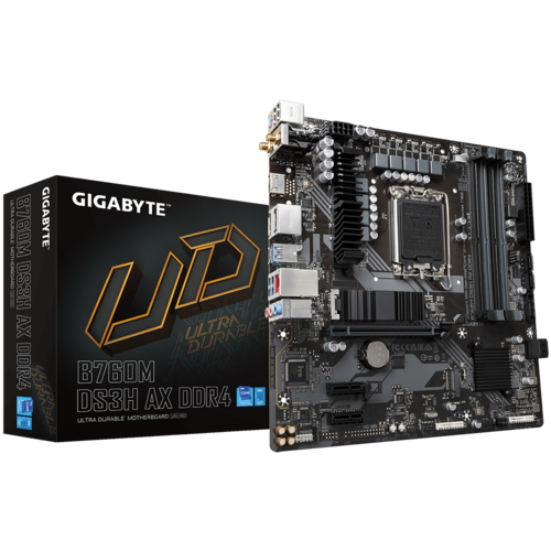 [203203] TARJETA MADRE GIGABYTE B760M DS3H AX DDR4 LGA 700 WIFI GEN12|13
