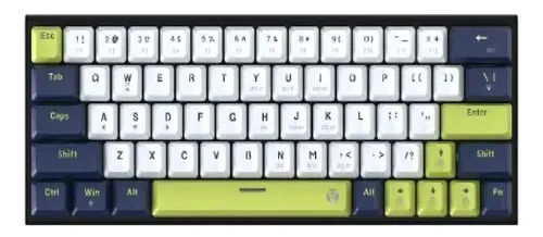 [204031] TECLADO FANTECH ATOM 63 MK874V2 CABLEADO USB-C MECANICO 60% RGB SWITCH BLUE