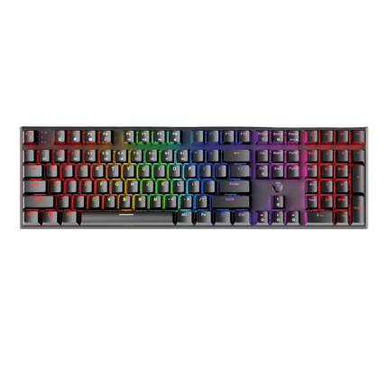 [203989] TECLADO | FANTECH | ATOM | MK886V2 | CABLEADO | ROJO-NEGRO