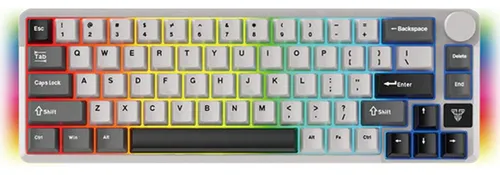 [204308] TECLADO FANTECH ATOM PRO66 MK919 INALAMBRICO GRIS SWITCH RED