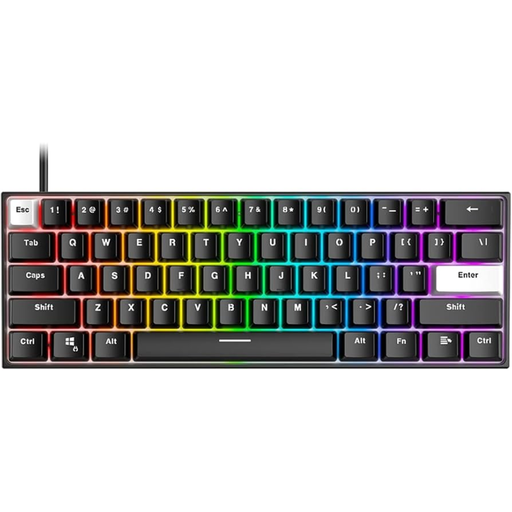 [202183] TECLADO FANTECH MAX FIT 61 FROST GAMING MK857FST-BLACK (NEGRO)