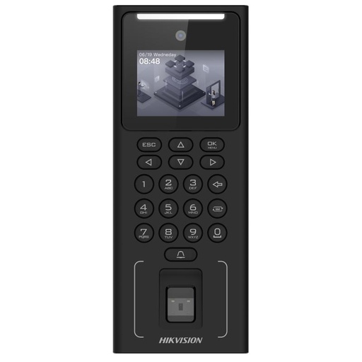 [204235] TERMINAL DE ACCESO Y ASISTENCIA BIOMETRICO FACIAL DS-K1T321EFWX |WIFI | RJ45 | 500 ROSTROS | 1000 HUELLAS | 1000 TARJETAS EM |AUDIO