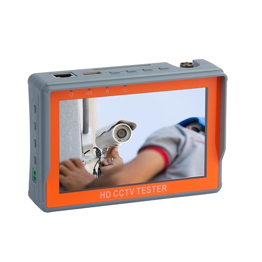 [204355] TESTER CCTV PORTATIL 5" HASTA 8MP | CVBS | AHD | TVI | CVI | PTZ | TOUCH | TESTER LAN | BATERIA | MODELO IV5