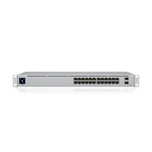 [203918] USW-24-POE UBIQUITI SWITCH UNIFI 24 PUERTOS POE GIGABIT + 2 SFP PANTALLA TOUCH HASTA 26GBPS CONMUTACION HASTA 52GPS.