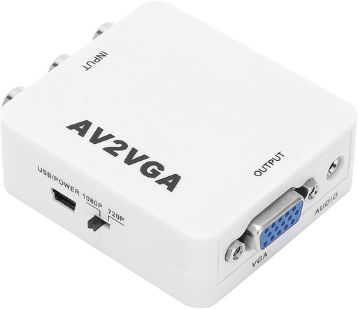 [203821] ADAPTADOR | CONVERTIDOR | SPIDERTEC | VGA A RCA (AV) | 1080P | SPI-A36