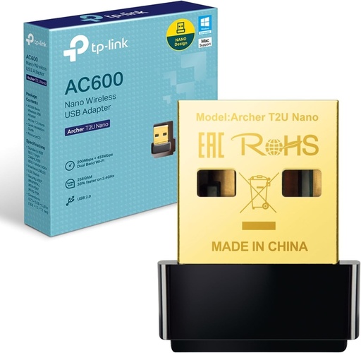 [201936] ADAPTADOR TPLINK ARCHER T2UN NANO AC600 USB WIFI