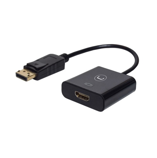 [201321] ADAPTADOR UNNO TEKNO DISPLAY PORT MACHO A HDMI HEMBRA AD3004BK