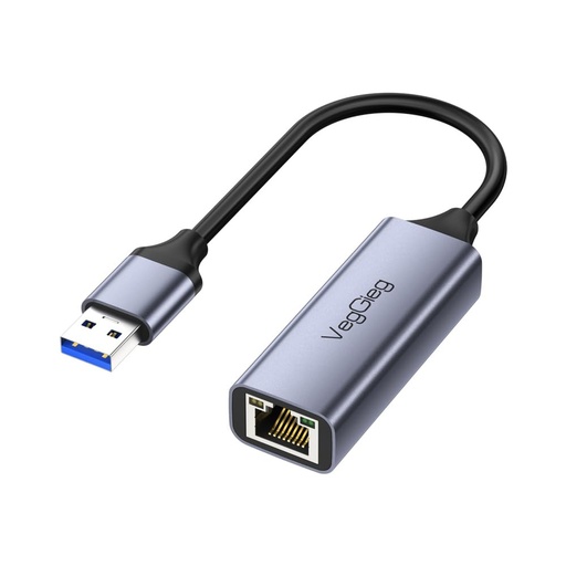 [204163] ADAPTADOR VEGGIEG V-K403 USB 3.0 LAN ETHERNET 1GBPS 10|100|1000MBPS