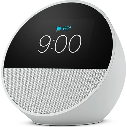 [204081] AMAZON | ALEXA | ECHO SPOT (2024) | RELOJ INTELIGENTE ALEXA | WIFI | BLUETOOTH | BLANCO