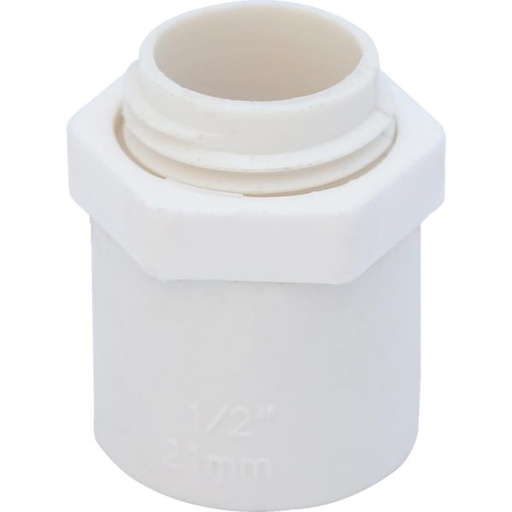 [204474] CONECTOR PARA TUBERIA PVC 3|4 LESSO BLANCO