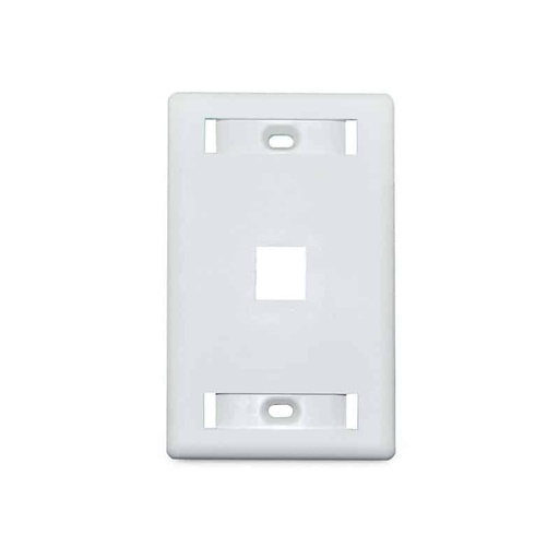 [204058] FACE PLATE DOBLE 1 TOMA BLANCO QNET CON ETIQUETA E ICONOS QNETFP01
