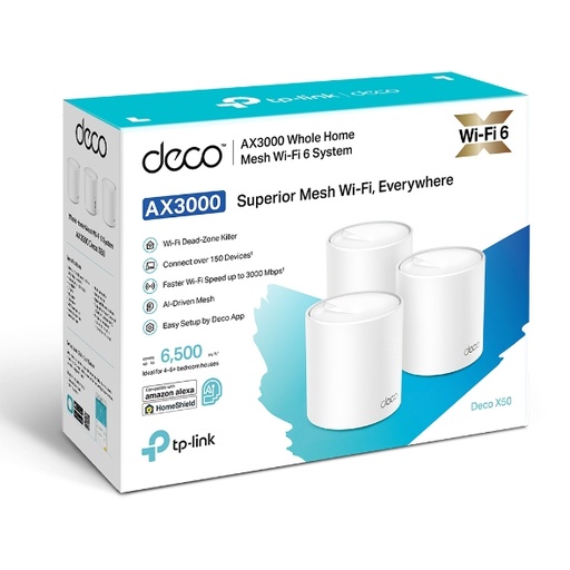 [203275] ROUTER DECO-X50-3P AX3000 WHOLE HOME MESH WIFI 6 DUAL BAND 3 PACK