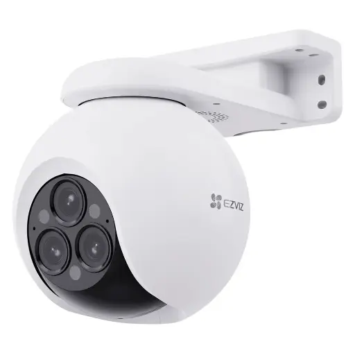 [204504] CAMARA EZVIZ | 12MP | CS-H80F-R100-8G444WKFL | 3 LENTES | 4MP | 2K C|U | 2560 X 1440 | 360º | WIFI | 2.4GHZ | VISION NOCTURNA | COLOR | AUDIO | INDOOR | OUTDOOR