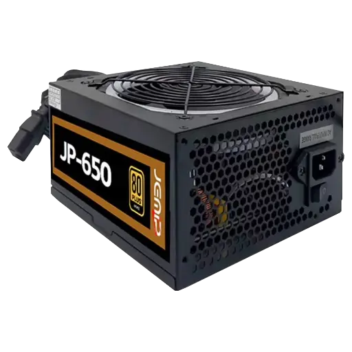 [204526] FUENTE DE PODER JEMIP 650W GAMING FULL JP-650 | 80+ BRONZE | ATX APFC | 12V | 100-240V | NEGRO