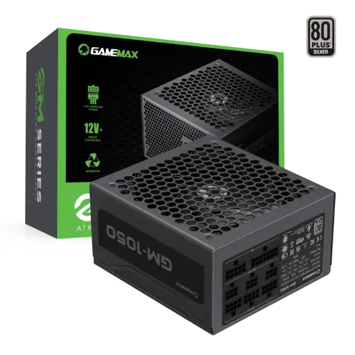 [204535] FUENTE DE PODER | GAMEMAX | 800W | GAMING GX800 | 80+ GOLD | ATX APFC | 12V | 100-240V | NEGRO