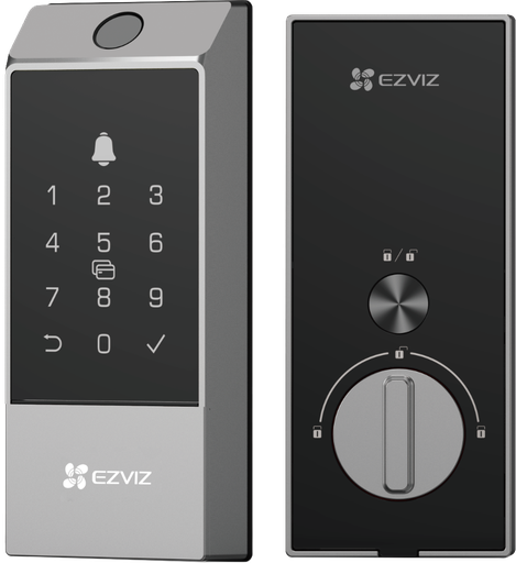 [204561] CERRADURA DE CERROJO INTELIGENTE CON TECLADO / WIFI/ BLUETOOTH Y HUELLA DIGITAL  EZVIZ CS-DL04-R100-WBCP-GR