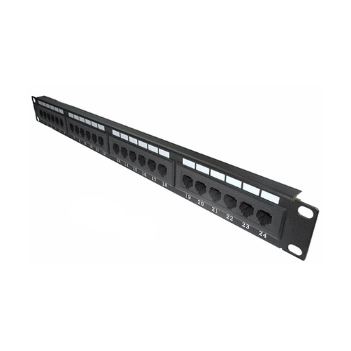 [204582] PATCH PANEL CAT 6 24 PUERTOS QNET RACKEABLE 19" QNET6PP24