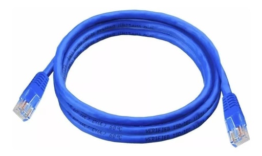 [204590] PATCH CORD QNET RJ45 CAT6 3 PIES 90CM AZUL CERTIFICADO QNET6PC0.9B
