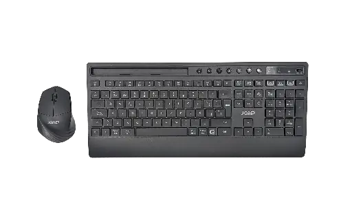 [204598] KIT TECLADO Y MOUSE | JEMIP | MAGNUN | INALAMBRICO | 1600DPI | 3 BOTONES | USB | ESPAÑOL | NEGRO