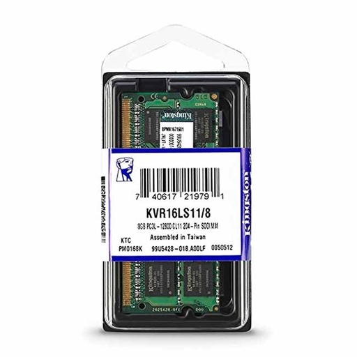 [204601] MEMORIA RAM KINGSTON 8GB | DDR3L 1600MHZ 12800 SODIMM 240 PINES LAPTOP