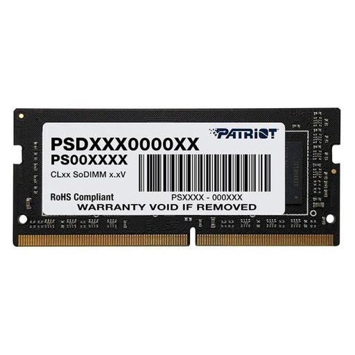 [204604] MEMORIA RAM | PATRIOT | 8GB | DDR4 | 3200MHZ | SODIMM | PARA PORTATIL | PSD48G320081S SL