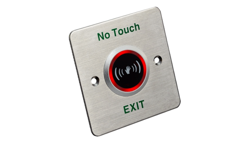 [204608] BOTON DE SALIDA HIKVISION DS-K7P03 SIN CONTACTO | METALICO | INDICADOR LED | NO TOUCH CUADRADO 86X86X25.7 MM