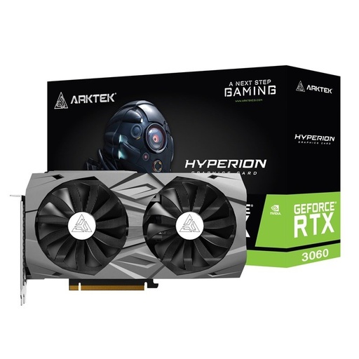 [204614] TARJETA DE VIDEO ARKTEK GEFORCE RTX3060 12GB GDDR6 192BIT 1777MHZ PCI EXPRESS DVI | HDMI | VGA