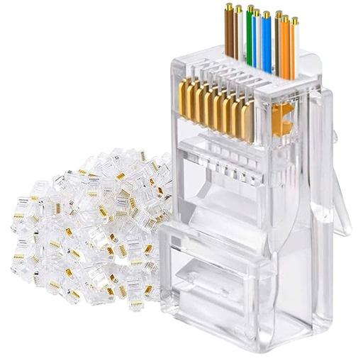 [204615] BOLSA DE CONECTORES RJ45 CAT6 PASS THROUGH 100 UNIDADES WESTERLAN